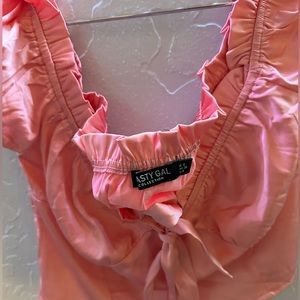 nasty gal scrunched crop top